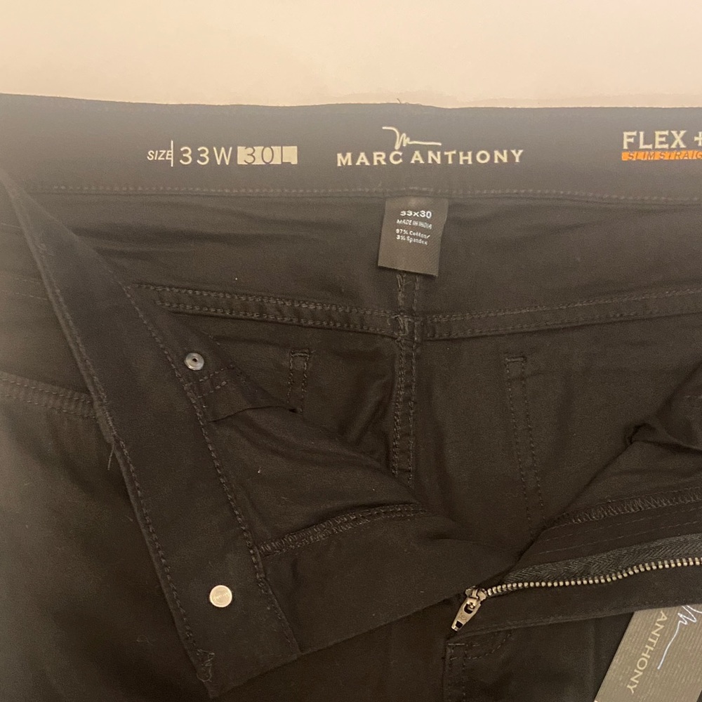 Marc Anthony Slim Straight Black Jeans